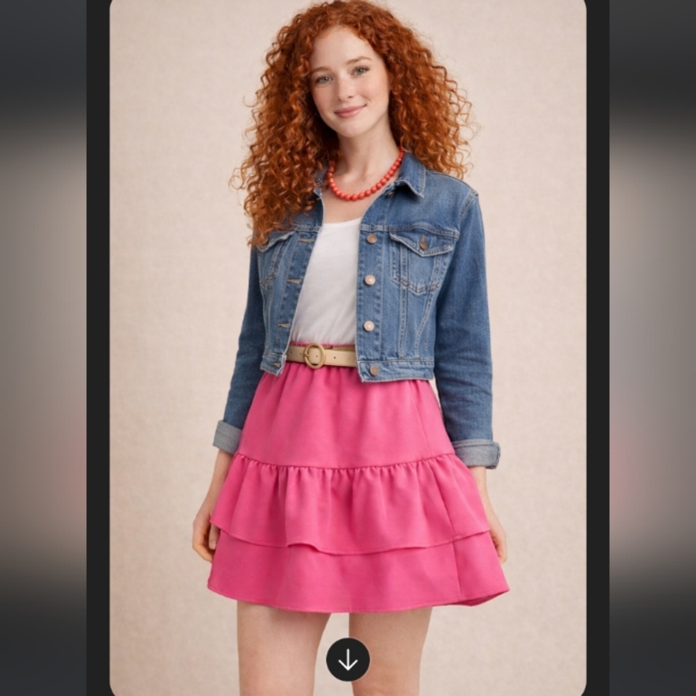 J.Crew Pink Ruffled A-Line Skirt | Size 2 | Wool Blend